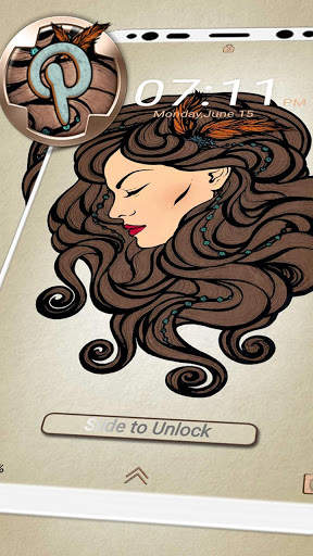 Girl Painting Launcher Theme screenshot 3