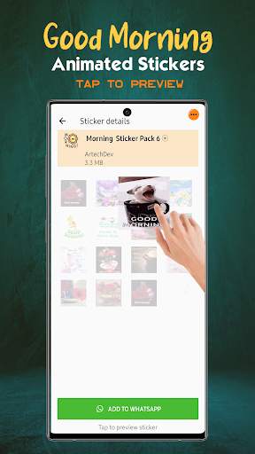 Good Morning Animated Stickers For WhatsApp screenshot 3