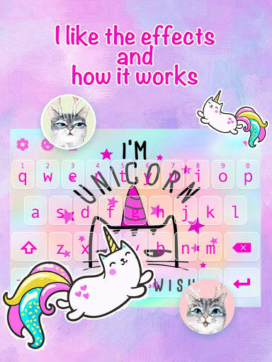 Kitty Unicorn Keyboard Theme for Girls screenshot 3