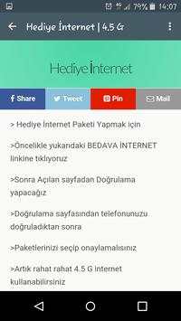 ücretsiz 4.5G internet screenshot 2