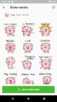 WAStickerApps Father Day Little Fun-Piggy Stickers screenshot 7