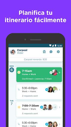 Waze Carpool - Comparte auto. Viaja mejor. screenshot 2