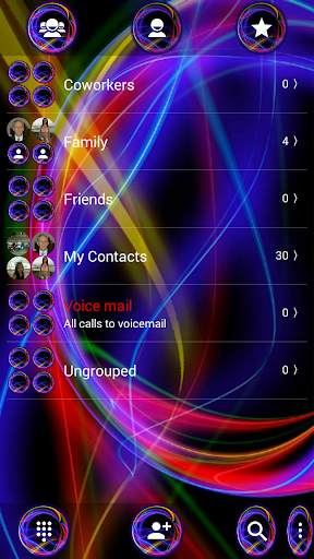 Dialer Theme Neon Abstract screenshot 5