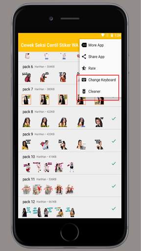 Cewek Seksi Centil Stiker WA Indonesia 2021 screenshot 4