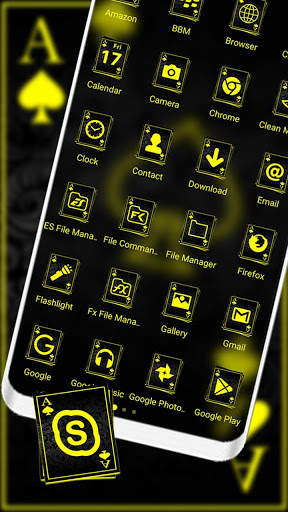 Neon Card Ace Spade Launcher Themes screenshot 2