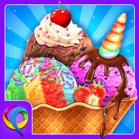 Rainbow Ice Cream Party -  Unicorn Dessert Food logo