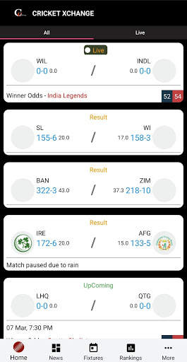 Cricket Xchange - Fast Live Line & Cricket Scores screenshot 1