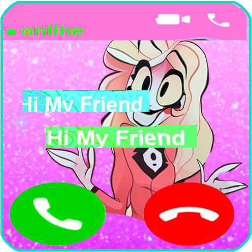 fake video call Hazbin Hotel chat prank icon