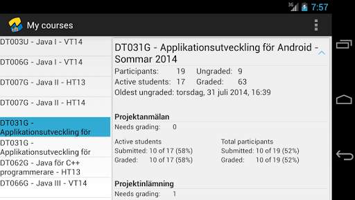 Miun Moodle (för anställda) screenshot 5