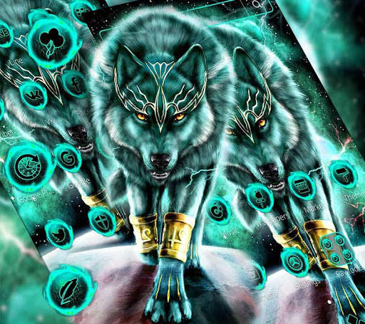 Blue Magic Wolf King Theme screenshot 2