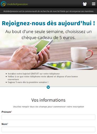 MobileXpression Panel screenshot 1