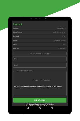 Free AT&T SIM Unlock Code - All Makes and Models screenshot 10