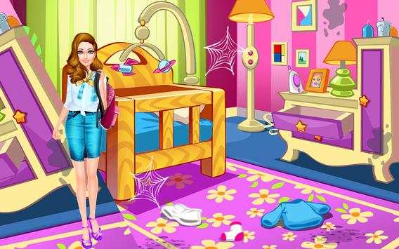 Princess Doll House Cleaning Game screenshot 2