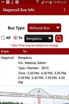 Nagercoil Bus Info screenshot 2