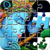 Radha Krishna Games : Gopi Krishna Jigsaw Puzzle