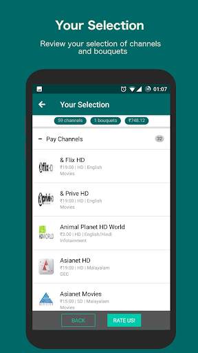 DTH Channel Selector: Optimize Channels & Bouquets स्क्रीनशॉट 7