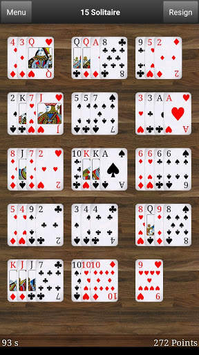 15 Solitaire Free screenshot 1