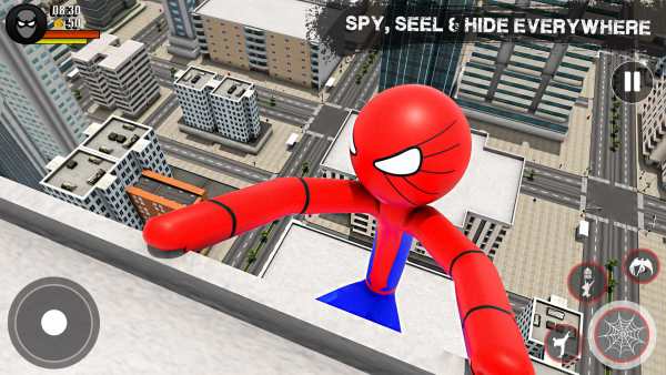 Stickman Rope Hero-Spider Game screenshot 2
