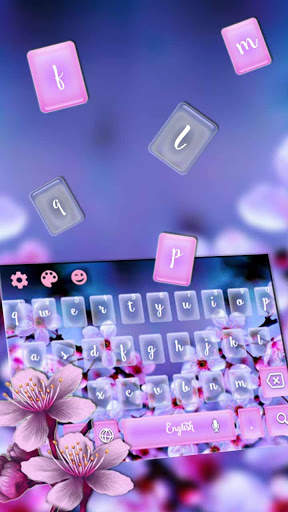 purple Sakura blossom Keyboard screenshot 3