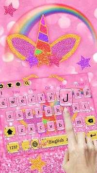 Shiny Unicorn Keyboard Theme screenshot 2