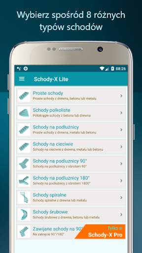 Schody-X Lite - Kalkulator screenshot 1