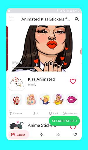 💋Animated Kiss Stickers maker for WhatsApp 😘 screenshot 8