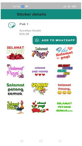 Selamat pagi stickers 💖 selamat malam stickers screenshot 2