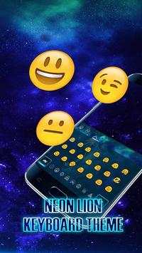 Neon lion keyboard theme screenshot 4