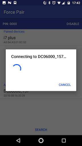 Bluetooth Force Pin Pair (Connect) screenshot 3