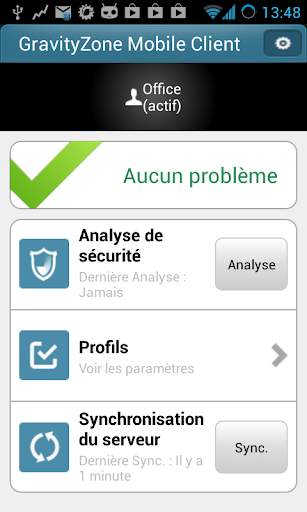 GravityZone Mobile Client screenshot 2