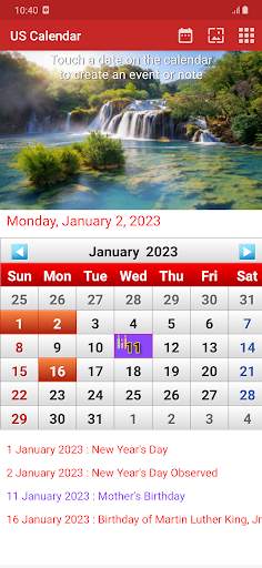 US Calendar 2023 скриншот 1