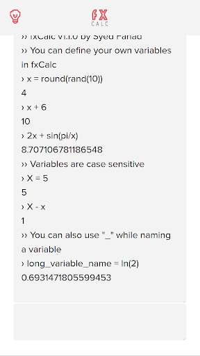 fxCalc - Keyboard-driven scientific calculator screenshot 3