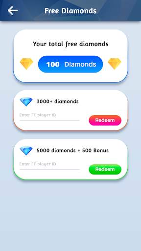 Win Free Diamonds Fire screenshot 2