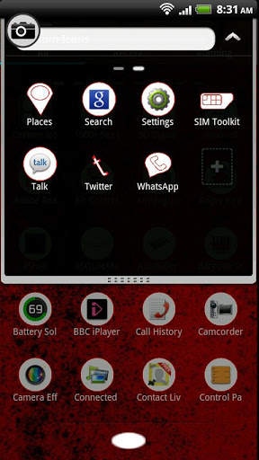 Red & White Go Launcher EX screenshot 4