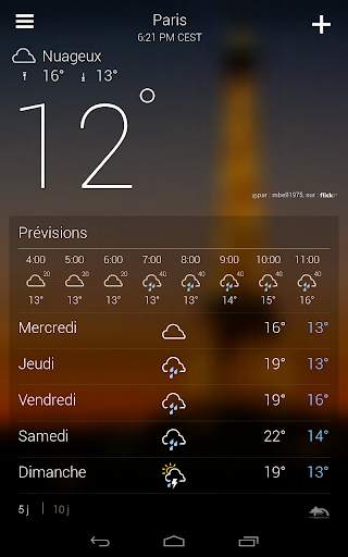 Yahoo Météo screenshot 10