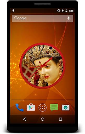 Durga Clock Live Wallpaper screenshot 1