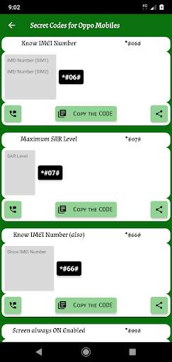 Secret Phone Codes - All Latest & Old Mobile Codes screenshot 7