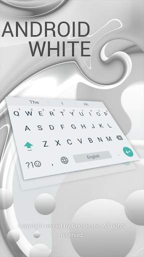 Pearl White Keyboard for Android screenshot 1