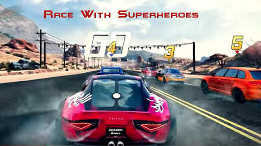 Superheroes Tricky Stunts Car Racing Game screenshot 3