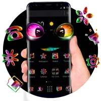 Cartoon Neon Cute Monster Theme on 9Apps