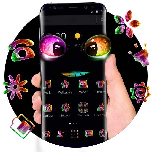 Cartoon Neon Cute Monster Theme 1.1.3
