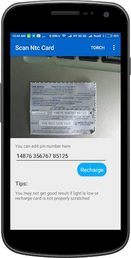 Recharge Card Scanner for NTC and Ncell Users स्क्रीनशॉट 1