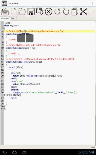 CommentR code editor 16 تصوير الشاشة