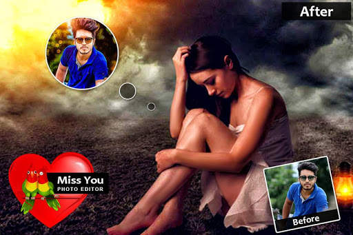 Miss You Photo Editor Frame screenshot 2