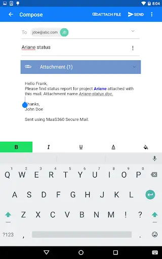 MaaS360 Mail screenshot 11