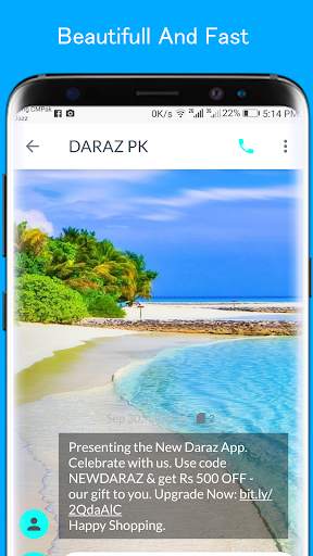 Beach SMS Theme screenshot 1