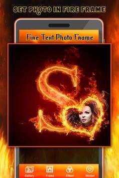 Fire Text Photo Frame screenshot 3