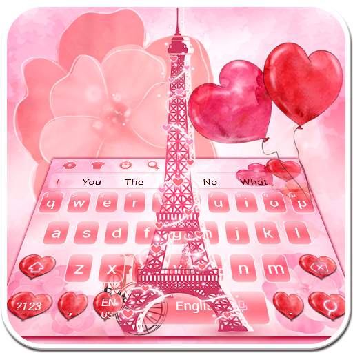 Red Love Eiffel Tower Theme 10001009