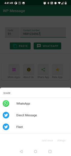 WPM -Send WhatsApp Messages without saving contact screenshot 2