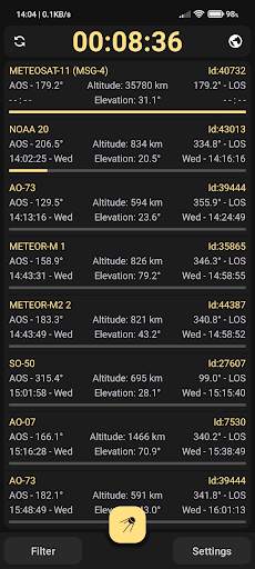Look4Sat: Satellite tracker 1 تصوير الشاشة